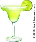 Margarita cocktail realistic Margarita cocktail realistic
