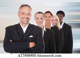 multi-racial, groep van zakenmensen