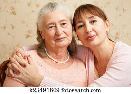 ältere frau, mit, ihr, caregiver, an, home.