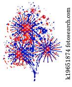 וקטור, firework., עצמאות, day.