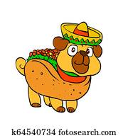 タコス イラスト 666 タコス 画像 Fotosearch