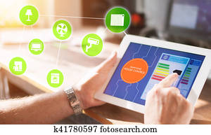 esperto, lar, dispositivo, -, lar, controle