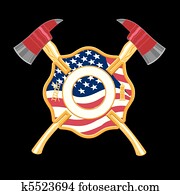 Fire Fighter Cross with Axes Fire Fighter Cross with Axes