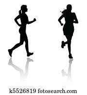 silhouette run woman silhouette run woman