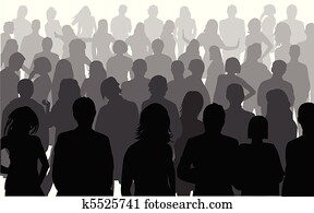 Silhouettes of business people Silhouettes of business people