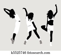 silueta, moda, mulheres