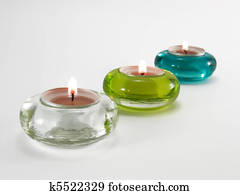 Three aromatic candles
