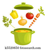 Vegetable soup with ingredients Vegetable soup with ingredients