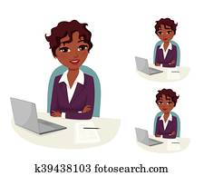 حركة, evaluation:, دال على الثقة, مرأة العمل, مباشر, مقابلة الوظيفة