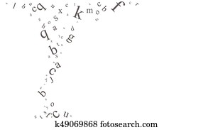 abstratos, fundo, com, letters.