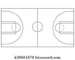 Basketball court illustration Basketball court illustration