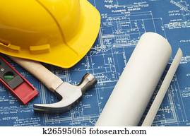 construção, desenhos técnicos