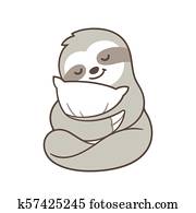 cute, sonolento, preguiça