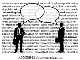 geschäftsmenschen, anteil, soziales, vernetzung, talk, blasen