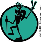 Guy backpacking or hiking clip art Guy backpacking or hiking clip art