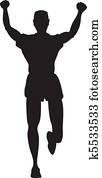 Silhouette of runner or jogger Silhouette of runner or jogger