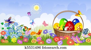 סל של חג ההפסחה, ב, ה, מדשאה