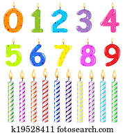 Birthday Candles Of Different Form Birthday Candles Of Different Form