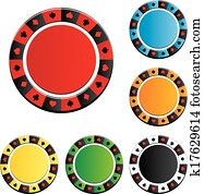 poker chip vector sets poker chip vector sets