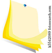 Reminder note with pin Reminder note with pin