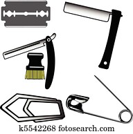 Shaving tools vector Shaving tools vector