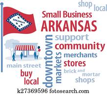 Small Business Arkansas, Flag Small Business Arkansas, Flag