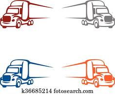 truck logo illustration