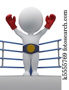 3d small people - boxer the champion 3d small people - boxer the champion