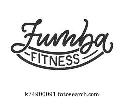 Abstract lettering about zumba fitness for logotype or print design. Healthy lifestyle. Modern calligraphy for business sport concept. Handwritten letters. Typography funny logo. Vector Abstract lettering about zumba fitness for logotype or print design. Healthy lifestyle. Modern calligraphy for business sport concept. Handwritten letters. Typography funny logo. Vector