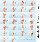 American sign language. American sign language.