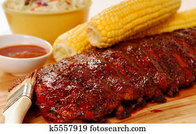 BBQ Ribs with fresh corn BBQ Ribs with fresh corn