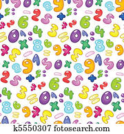 Bubble numbers pattern