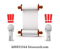 transtorne, 3d, caráteres, olhar, um, lei, scroll