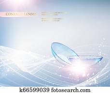 הכי טוב, כחול, עדשות של קשר, ל, שלך, הבט, color., נורא, דוגמה רפואית, של, ירידה של גשם, מעל, כחול, מדע, רקע, ו, טקסט, שים, בחלק העליון של, image.