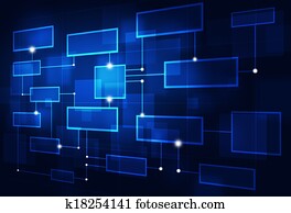 Abstract Business Flow Chart