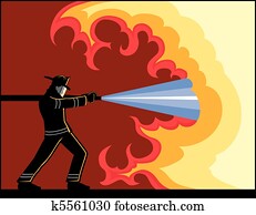 Fireman Fighting Fire Fireman Fighting Fire