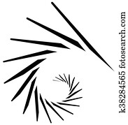 Geometric shape - Angular edgy element on white.