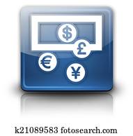 Icon, Button, Pictogram Currency Exchange