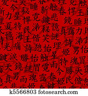 Kanji seamless pattern Kanji seamless pattern