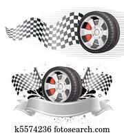 automóvel, raça, elemento