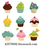 Colorful cupcake set Colorful cupcake set