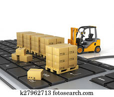 Concept of delivering, shipping or Concept of delivering, shipping or