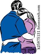 couple hugging illustration couple hugging illustration