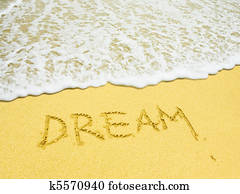 dream word written in the sandy beach dream word written in the sandy beach