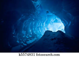 gelo azul, caverna