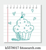 Hand drawn cupcake Hand drawn cupcake