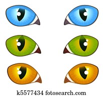 Cat Eyes Clip Art | Our Top 1000+ Cat Eyes Vectors | Fotosearch