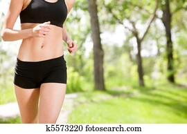 Mid section of a woman