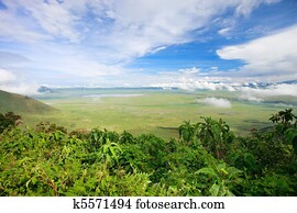 Ngorongoro crater area in Tanzania