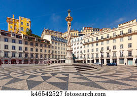 Town Hall Square in Lisbon, Portugal